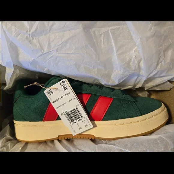 adidas Grand Court Alpha 00s Lifestyle Sportwear Retro Suede Foam Trainer JI1713 - Picture 10 of 11